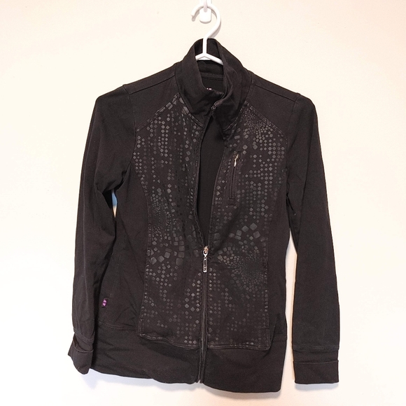 Smart Set MUV Black Cotton Athletic Zip Jacket/Sweater (Size S) - Picture 2 of 7